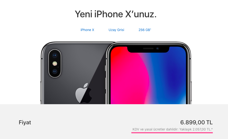 iPhone X Türkiye Fiyatı
